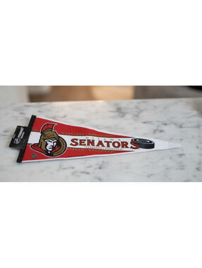 Ottawa Senators NHL Hockey Collectable Vintage 12x30 Pennant-New but as is dirty